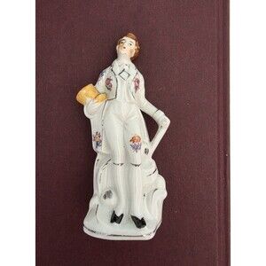 Antique Vintage Hand Painted Victorian Colonial Gentleman Made In Japan 5 Inches